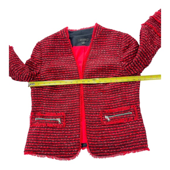 Ann Taylor red 2pc Set Sleeveless Shift Tweed Dress with Longsleeve Jacket - Picture 8 of 12